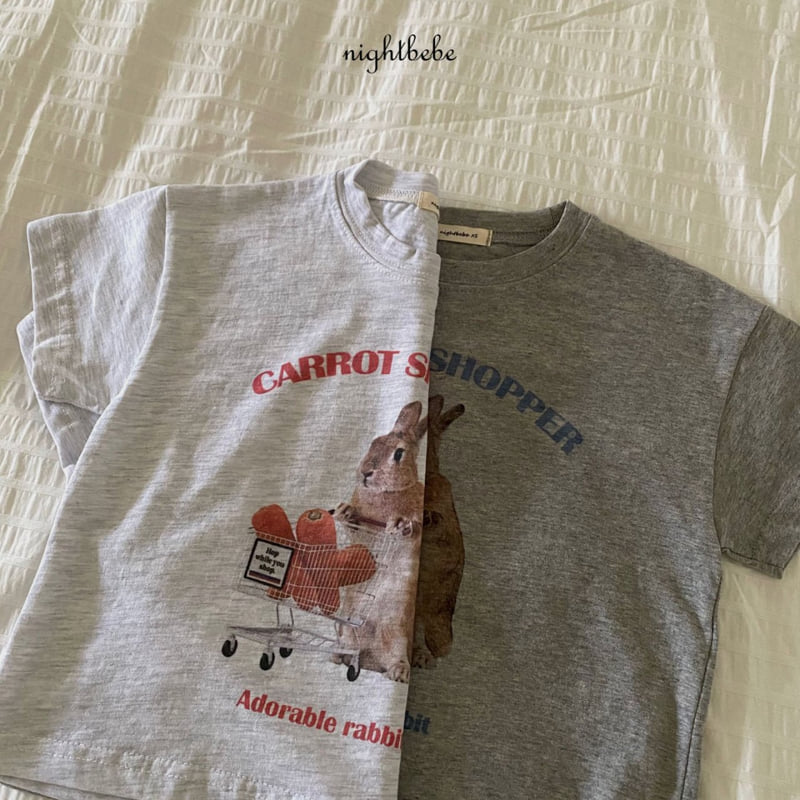 Night Bebe - Korean Baby Fashion - #babyboutique - Rabbit Short Sleeve Tee - 2