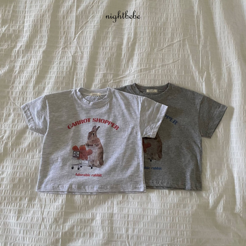 Night Bebe - Korean Baby Fashion - #babyboutique - Rabbit Short Sleeve Tee - 3