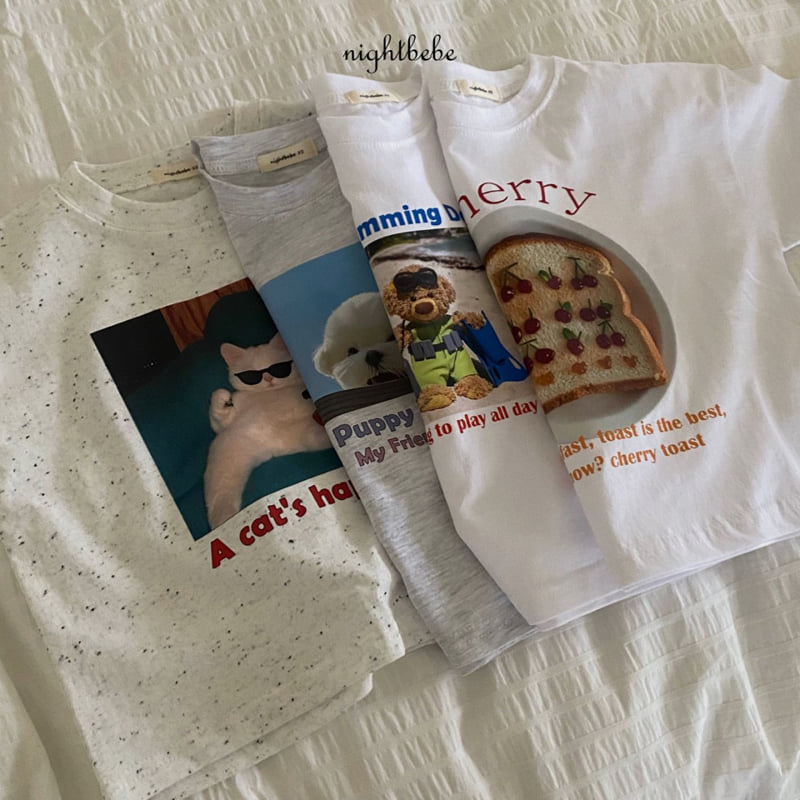 Night Bebe - Korean Baby Fashion - #babyboutiqueclothing - Cherry Bread Short Sleeve Tee - 7