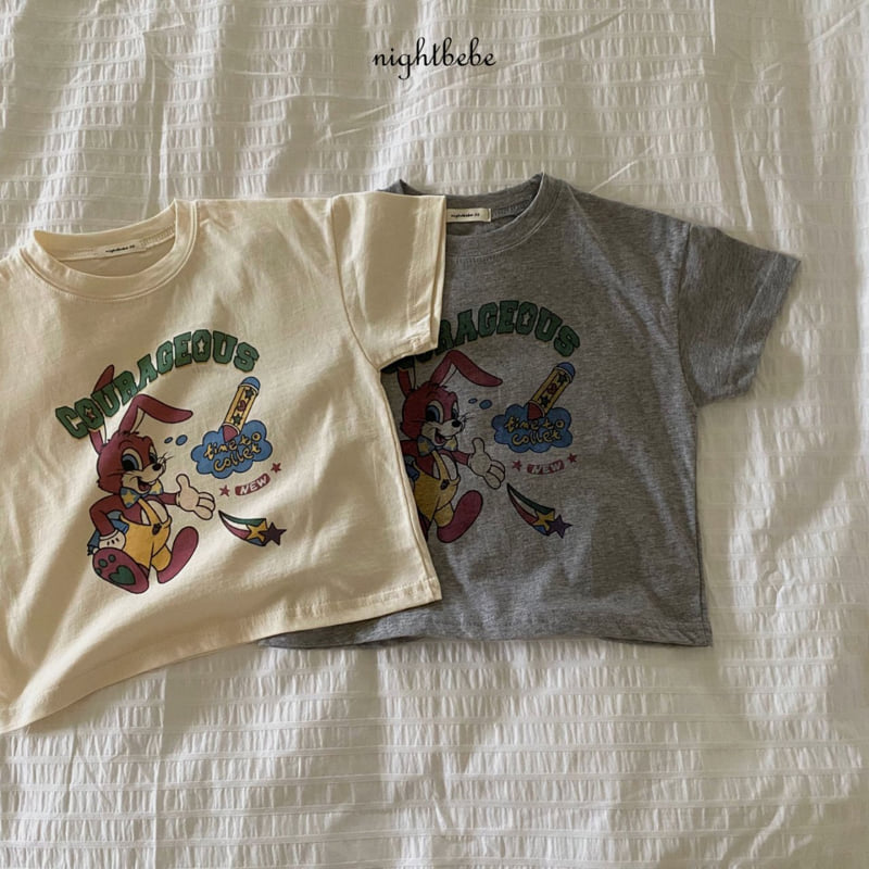 Night Bebe - Korean Baby Fashion - #babyboutiqueclothing - Crayon Rabbit Short Sleeve Tee - 6
