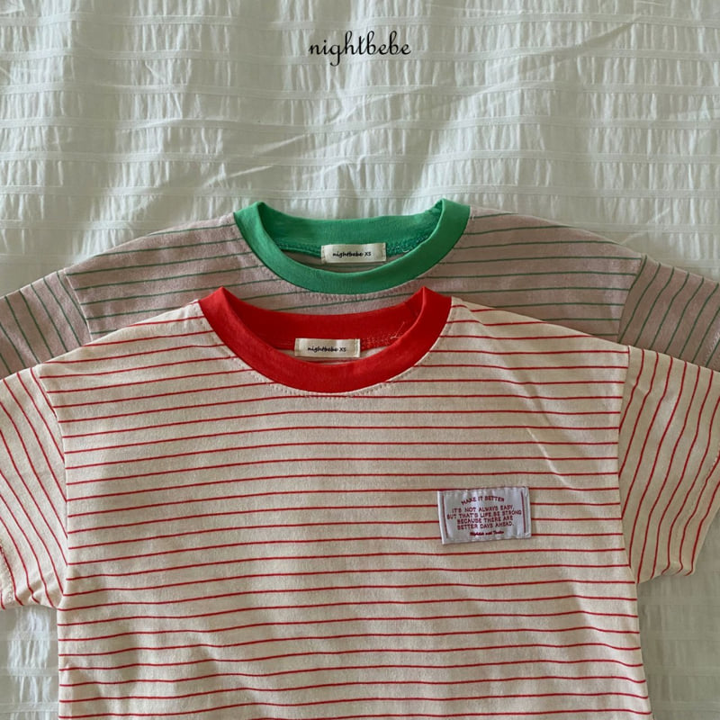 Night Bebe - Korean Baby Fashion - #babyboutiqueclothing - Stripe Raglan Short Sleeve Tee - 3