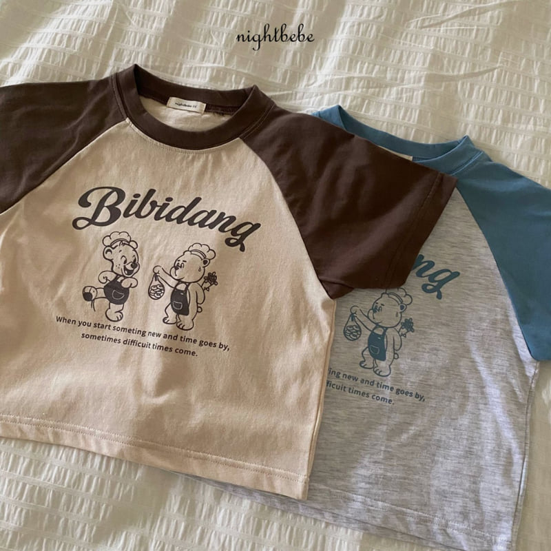 Night Bebe - Korean Baby Fashion - #babyboutiqueclothing - Bear Raglan Short Sleeve Tee - 3