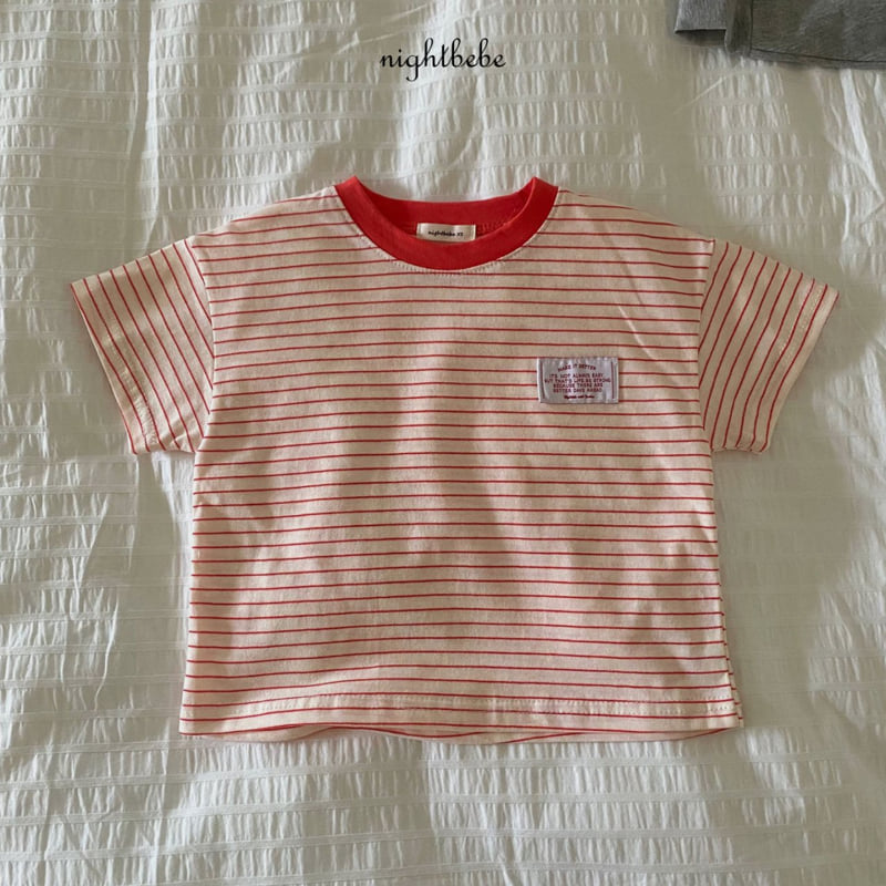 Night Bebe - Korean Baby Fashion - #babyboutiqueclothing - Stripe Raglan Short Sleeve Tee - 4