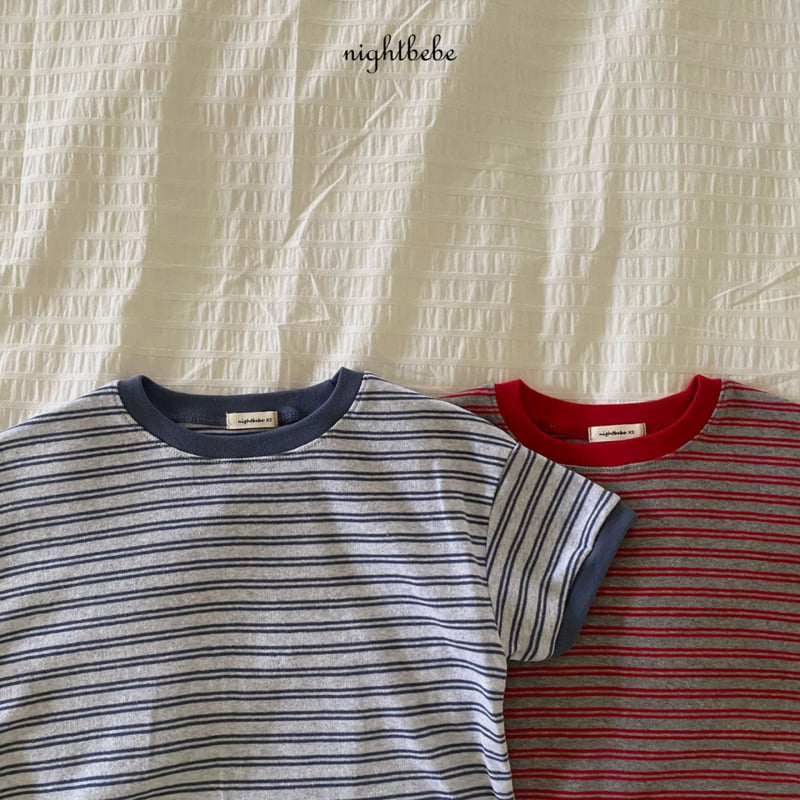 Night Bebe - Korean Baby Fashion - #babyclothing - Baseball Short Sleeve Tee - 2