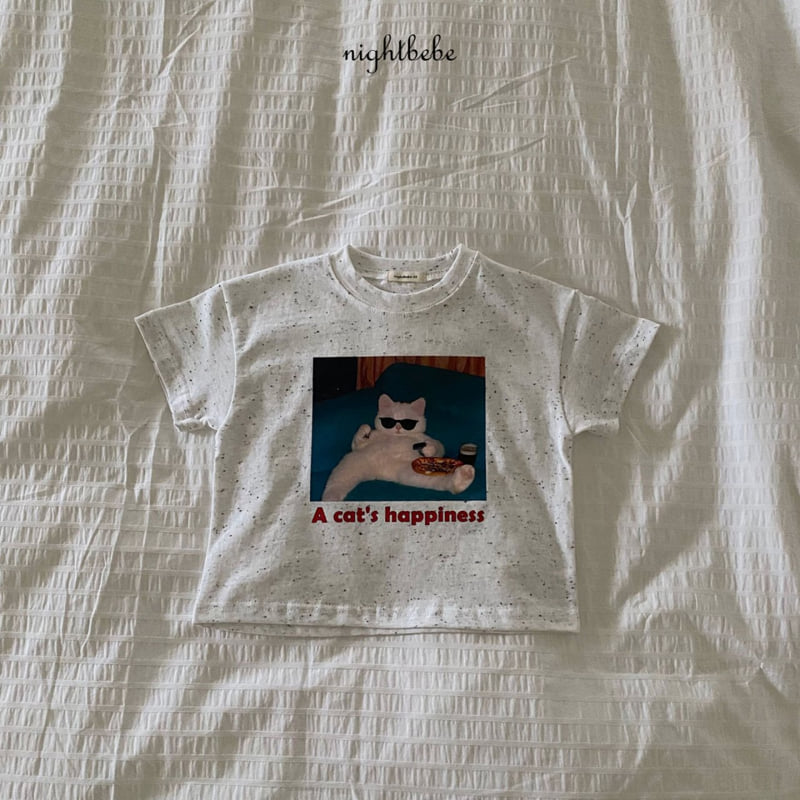 Night Bebe - Korean Baby Fashion - #babyclothing - Cat Short Sleeve Tee