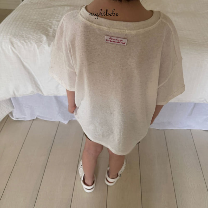 Night Bebe - Korean Baby Fashion - #babyclothing - Cuckoo Linen Short Sleeve Tee - 9