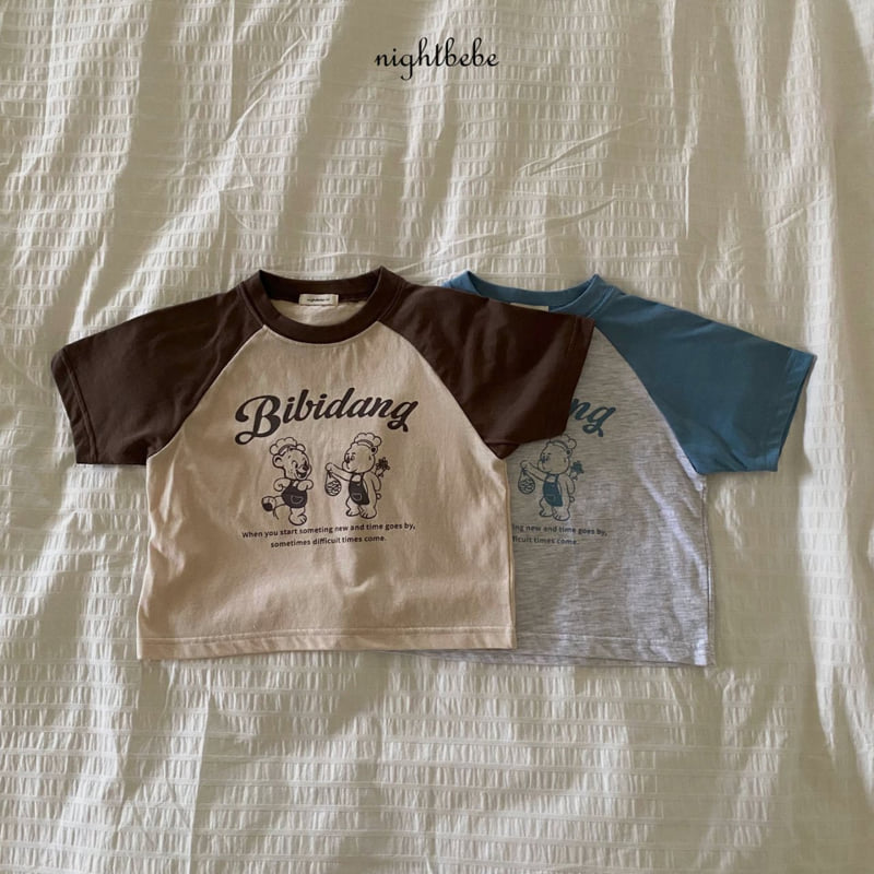 Night Bebe - Korean Baby Fashion - #babyboutiqueclothing - Bear Raglan Short Sleeve Tee - 4