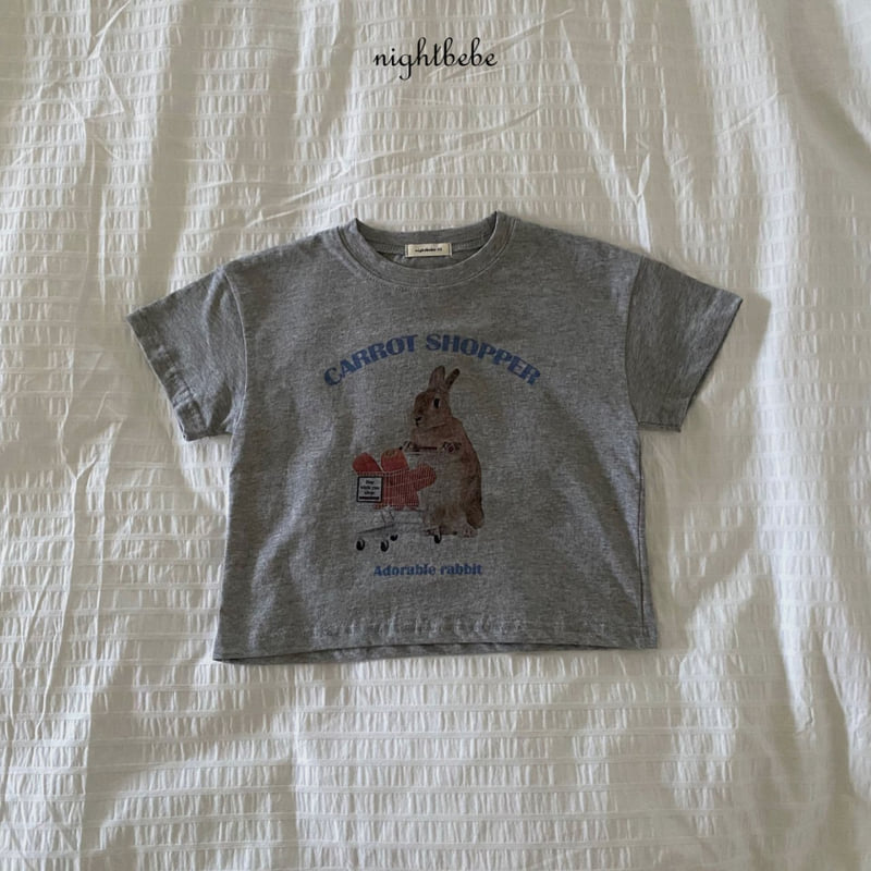 Night Bebe - Korean Baby Fashion - #babyfashion - Rabbit Short Sleeve Tee - 6