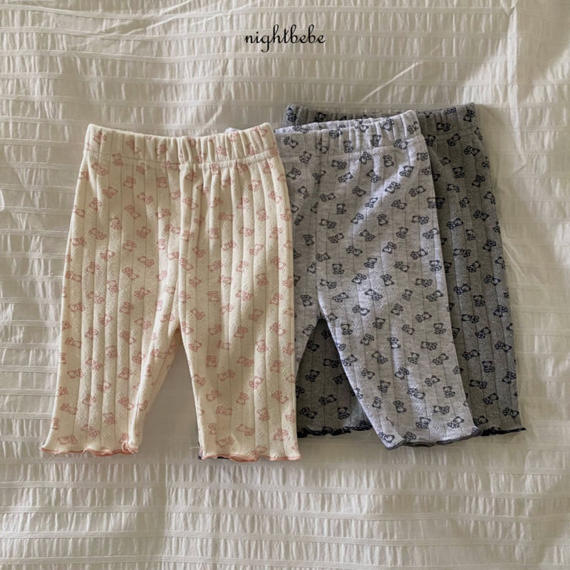 Night Bebe - Korean Baby Fashion - #babyclothing - Teddy Bear Leggings - 4