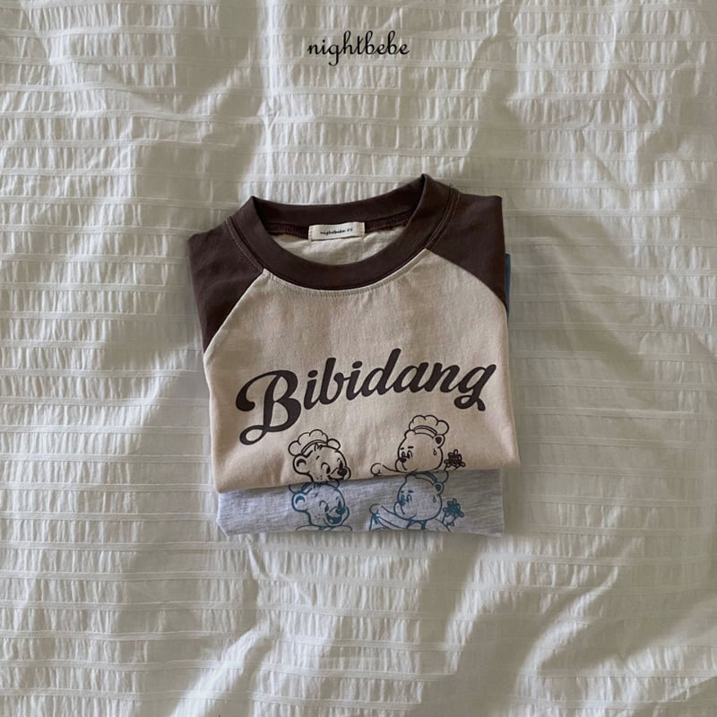 Night Bebe - Korean Baby Fashion - #babyfashion - Bear Raglan Short Sleeve Tee - 5