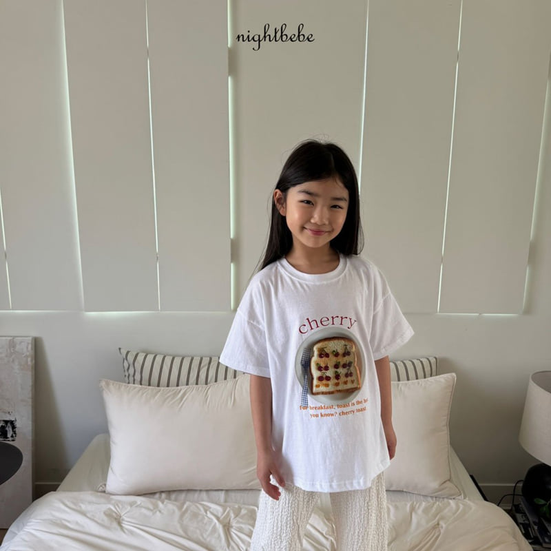 Night Bebe - Korean Baby Fashion - #babyfever - Cherry Bread Short Sleeve Tee - 10