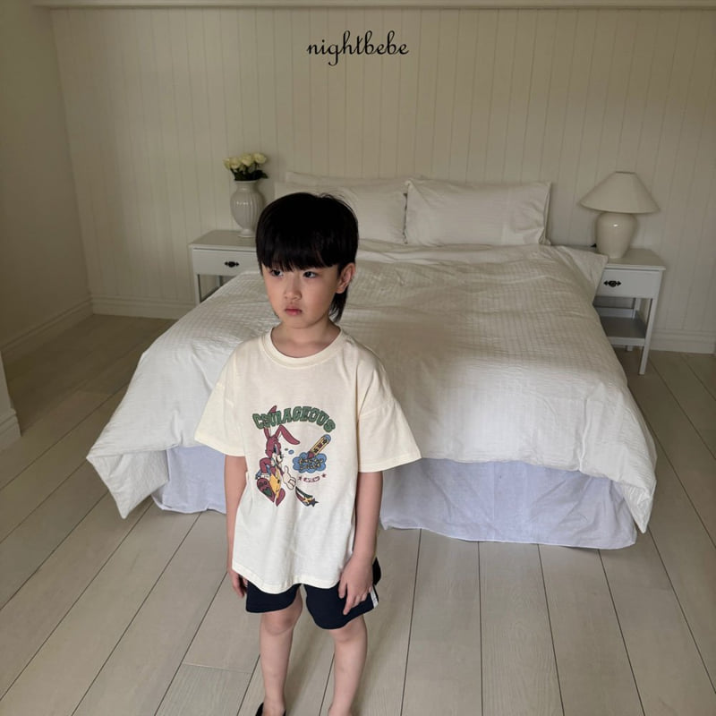 Night Bebe - Korean Baby Fashion - #babyfever - Crayon Rabbit Short Sleeve Tee - 9