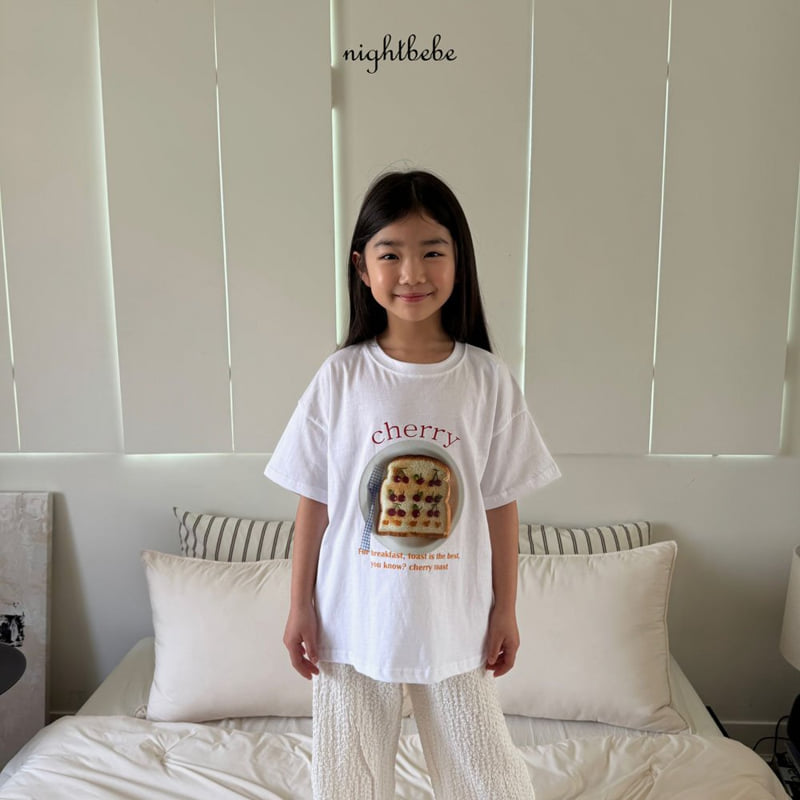 Night Bebe - Korean Baby Fashion - #babygirlfashion - Cherry Bread Short Sleeve Tee - 11
