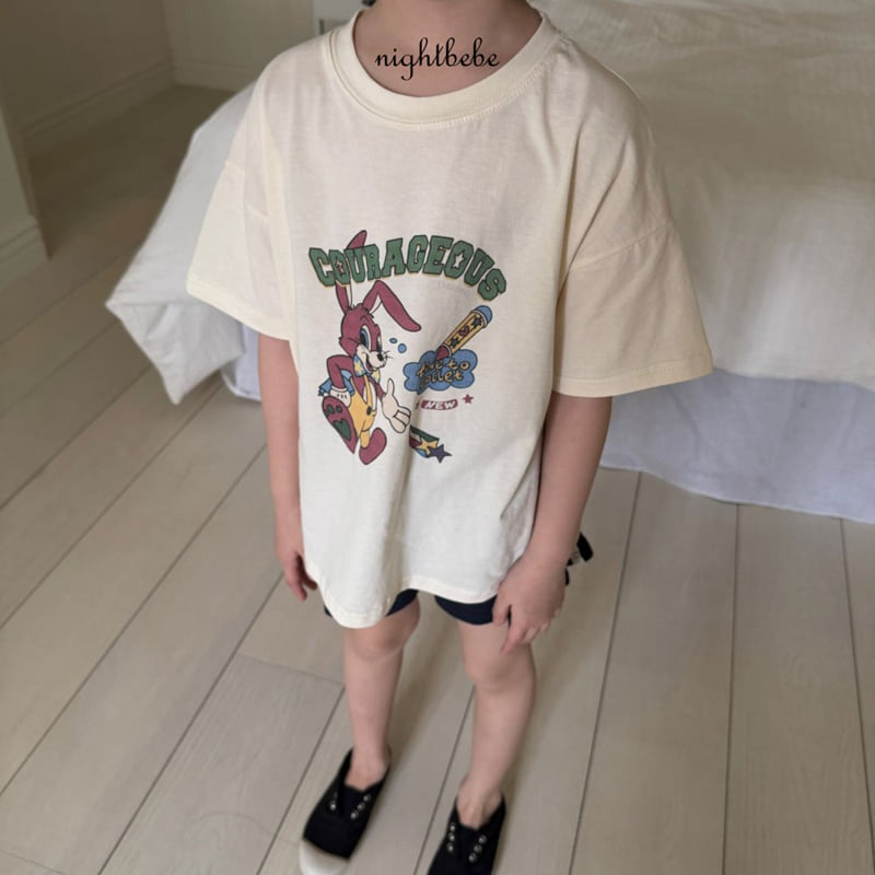 Night Bebe - Korean Baby Fashion - #babygirlfashion - Crayon Rabbit Short Sleeve Tee - 10