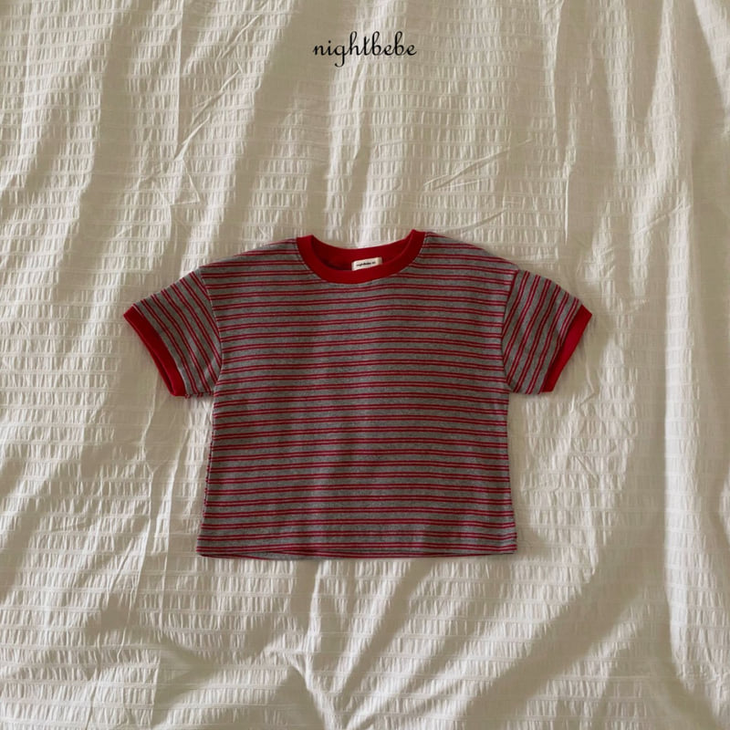 Night Bebe - Korean Baby Fashion - #babygirlfashion - Baseball Short Sleeve Tee - 5