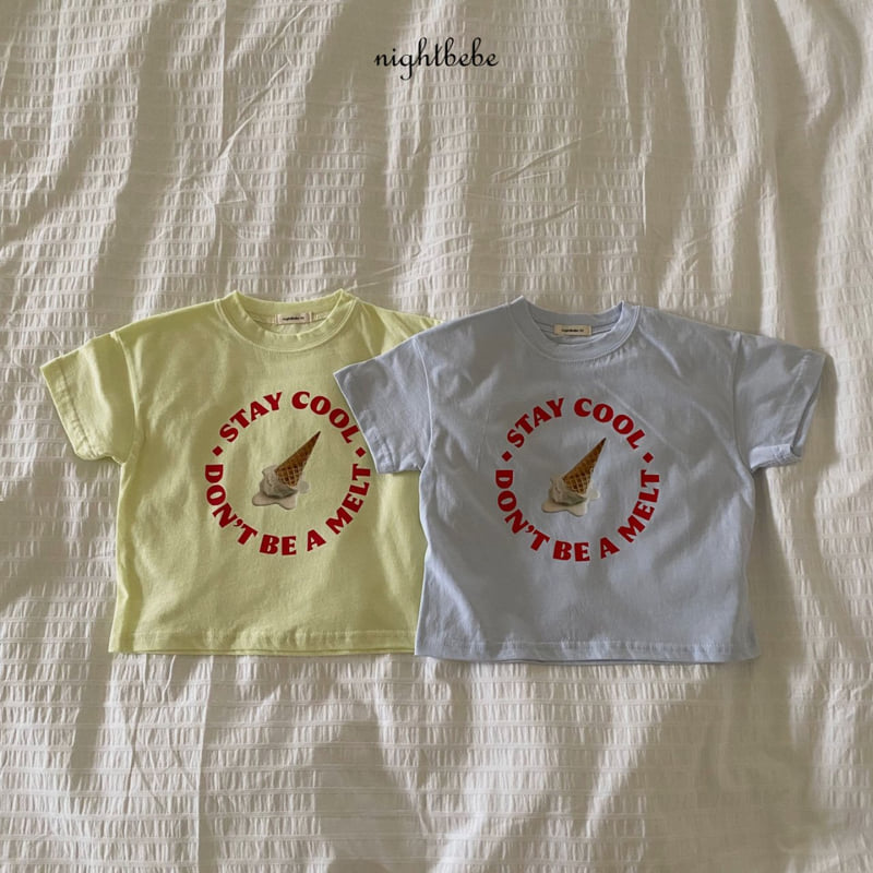 Night Bebe - Korean Baby Fashion - #babylifestyle - Ice Cream Short Sleeve Tee