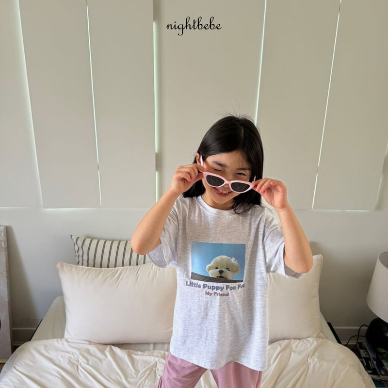 Night Bebe - Korean Baby Fashion - #babylifestyle - Puppy Short Sleeve Tee - 11