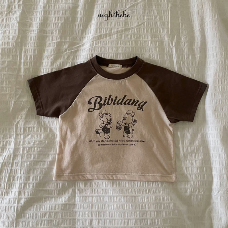 Night Bebe - Korean Baby Fashion - #babylifestyle - Bear Raglan Short Sleeve Tee - 8
