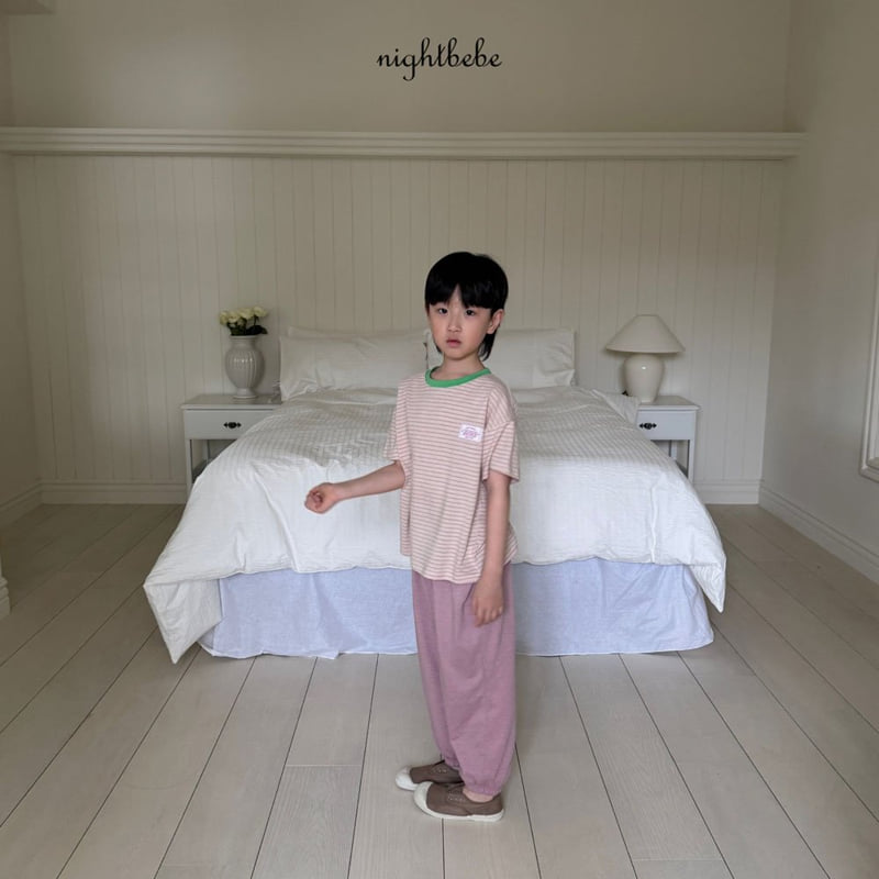 Night Bebe - Korean Baby Fashion - #babyoninstagram - Stripe Raglan Short Sleeve Tee - 9