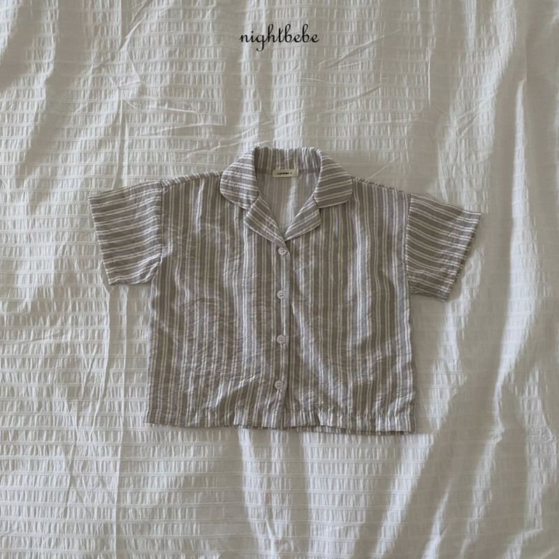 Night Bebe - Korean Baby Fashion - #babylifestyle - Striped Lua Shirt - 4