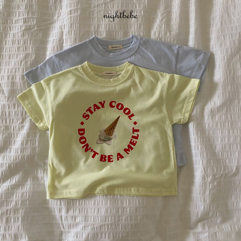 Night Bebe - Korean Baby Fashion - #babyoninstagram - Ice Cream Short Sleeve Tee - 2