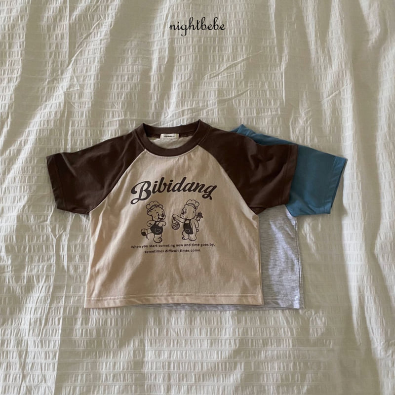 Night Bebe - Korean Baby Fashion - #babyoninstagram - Bear Raglan Short Sleeve Tee - 9