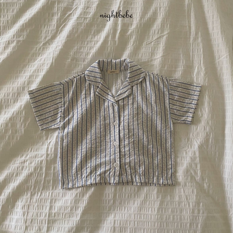 Night Bebe - Korean Baby Fashion - #babyootd - Striped Lua Shirt - 5