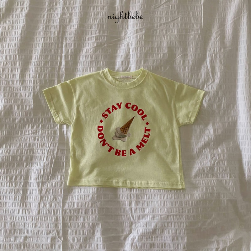 Night Bebe - Korean Baby Fashion - #babyootd - Ice Cream Short Sleeve Tee - 3