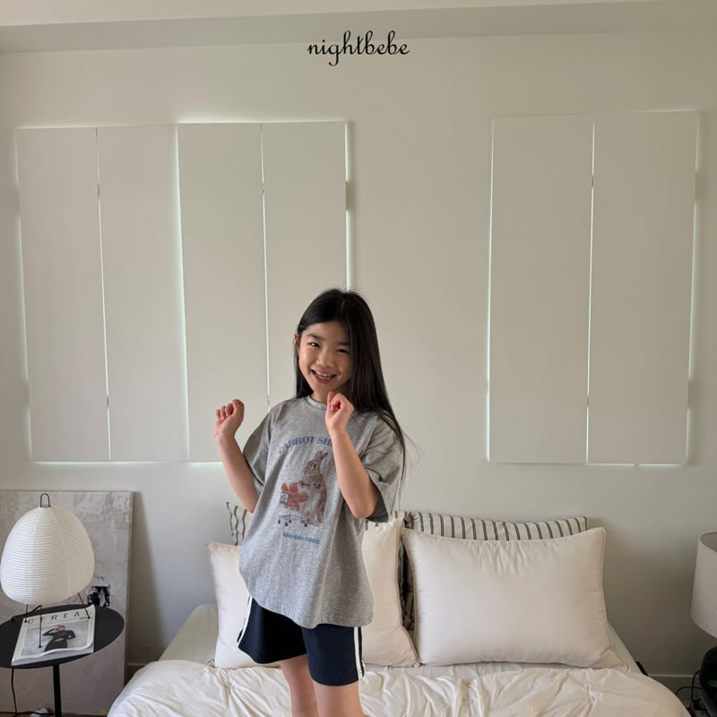 Night Bebe - Korean Baby Fashion - #babyoutfit - Rabbit Short Sleeve Tee - 12