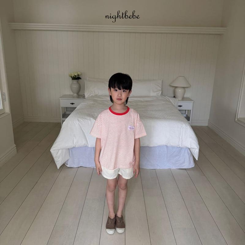 Night Bebe - Korean Baby Fashion - #babyoutfit - Stripe Raglan Short Sleeve Tee - 11