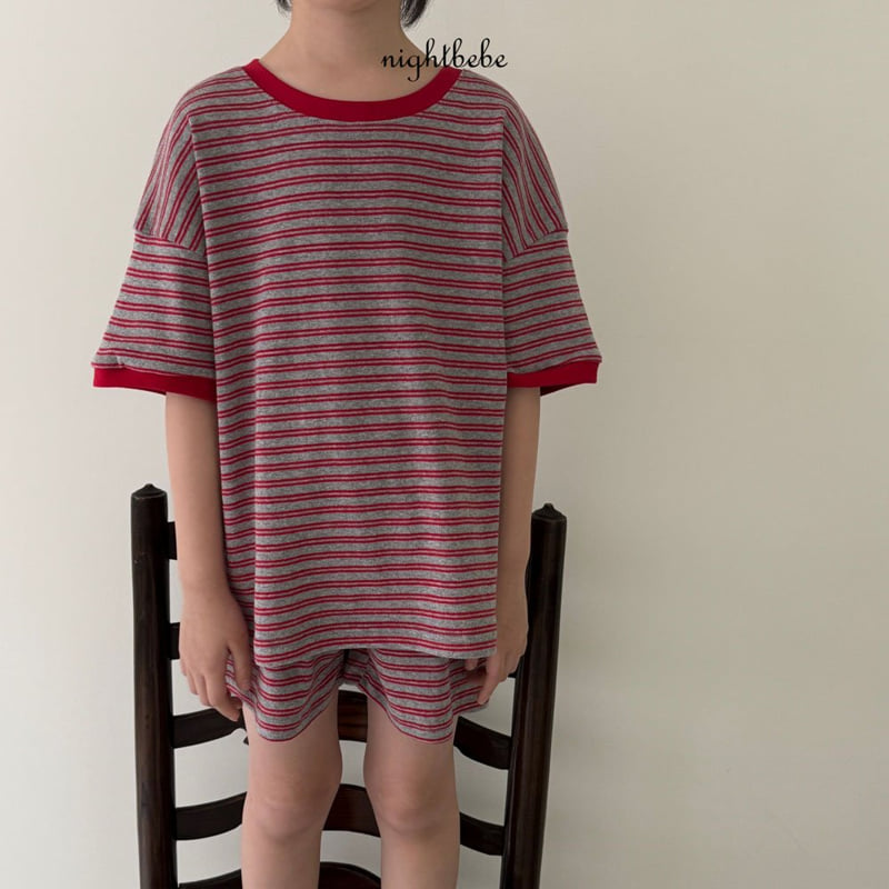 Night Bebe - Korean Baby Fashion - #babyoutfit - Baseball Short Sleeve Tee - 9