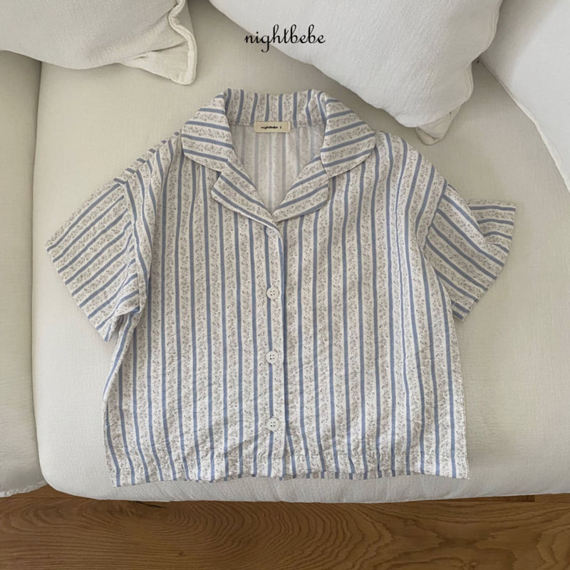 Night Bebe - Korean Baby Fashion - #babyoutfit - Striped Lua Shirt - 7