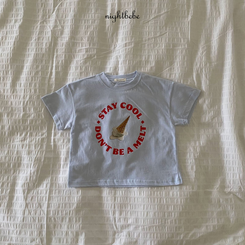 Night Bebe - Korean Baby Fashion - #babyootd - Ice Cream Short Sleeve Tee - 4