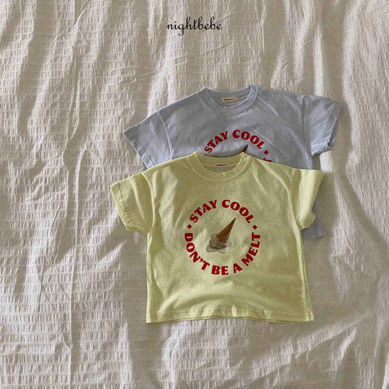 Night Bebe - Korean Baby Fashion - #babyoutfit - Ice Cream Short Sleeve Tee - 5