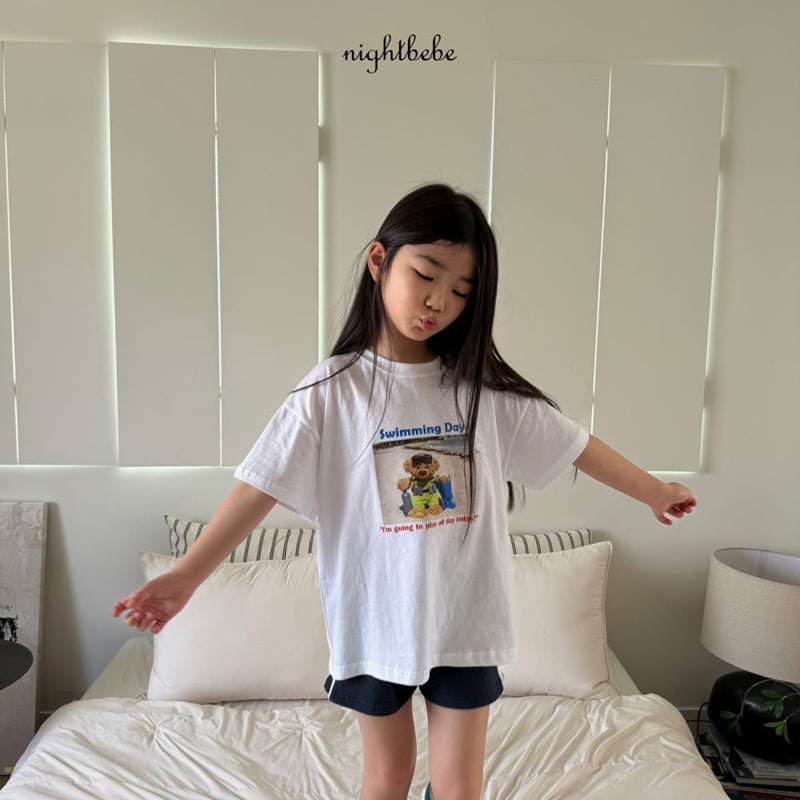 Night Bebe - Korean Baby Fashion - #babyoutfit - Surfing Bear Short Sleeve Tee - 12