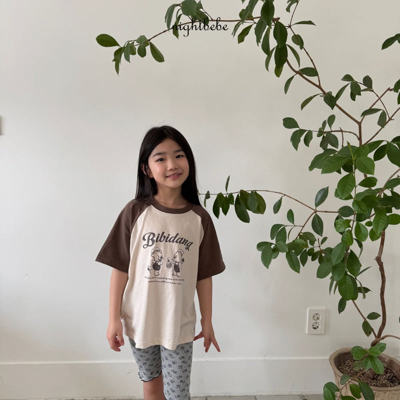 Night Bebe - Korean Baby Fashion - #babyoutfit - Bear Raglan Short Sleeve Tee - 11