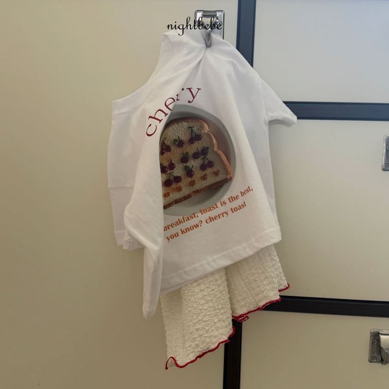 Night Bebe - Korean Baby Fashion - #babywear - Cherry Bread Short Sleeve Tee - 2