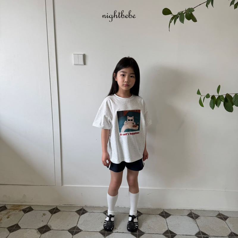 Night Bebe - Korean Baby Fashion - #babywear - Cat Short Sleeve Tee - 10