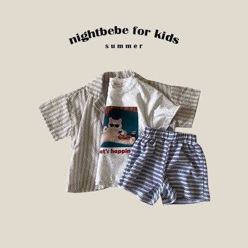 Night Bebe - Korean Baby Fashion - #babywear - Striped Lua Shirt - 8