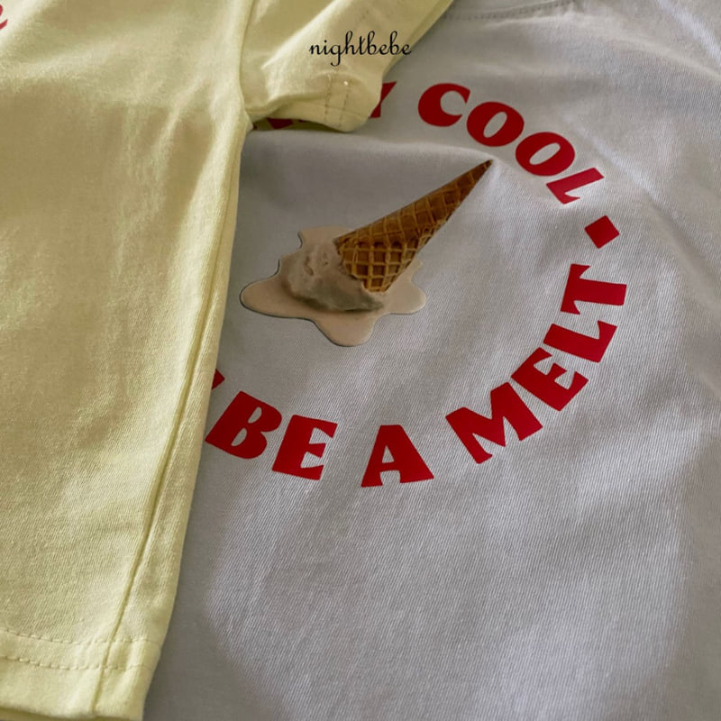 Night Bebe - Korean Baby Fashion - #babywear - Ice Cream Short Sleeve Tee - 6