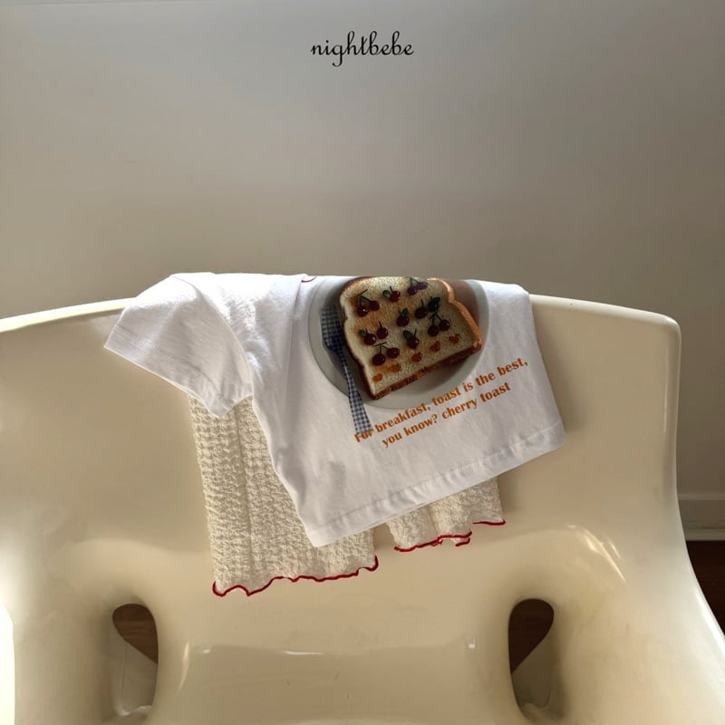 Night Bebe - Korean Baby Fashion - #onlinebabyboutique - Cherry Bread Short Sleeve Tee - 3
