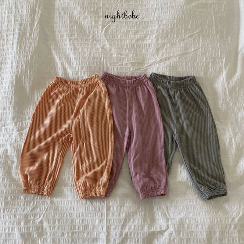 Night Bebe - Korean Baby Fashion - #onlinebabyboutique - Small Stripe Jogger Pants