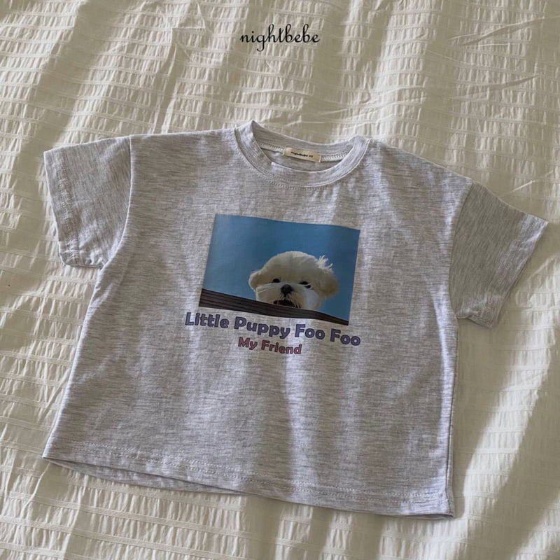 Night Bebe - Korean Baby Fashion - #onlinebabyboutique - Puppy Short Sleeve Tee - 2