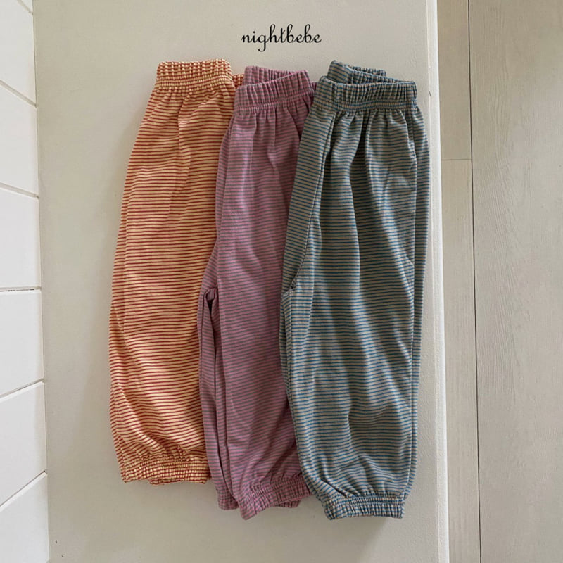 Night Bebe - Korean Baby Fashion - #onlinebabyshop - Small Stripe Jogger Pants - 2