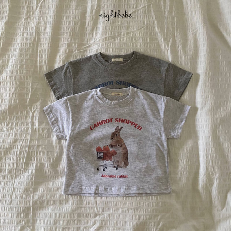 Night Bebe - Korean Baby Fashion - #onlinebabyshop - Rabbit Short Sleeve Tee