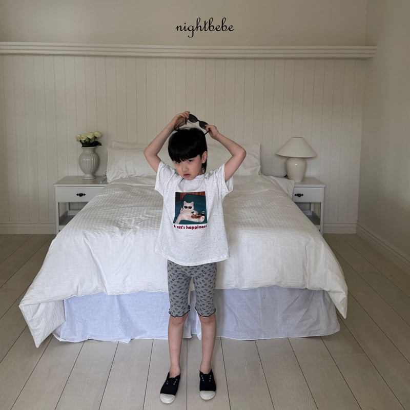 Night Bebe - Korean Baby Fashion - #onlinebabyshop - Cat Short Sleeve Tee - 12
