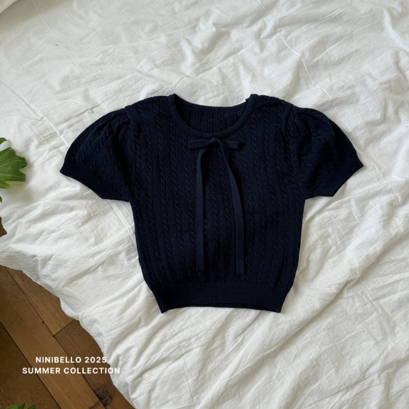Ninibello - Korean Children Fashion - #Kfashion4kids - Claire Ribbon Short Sleeve Knit - 5
