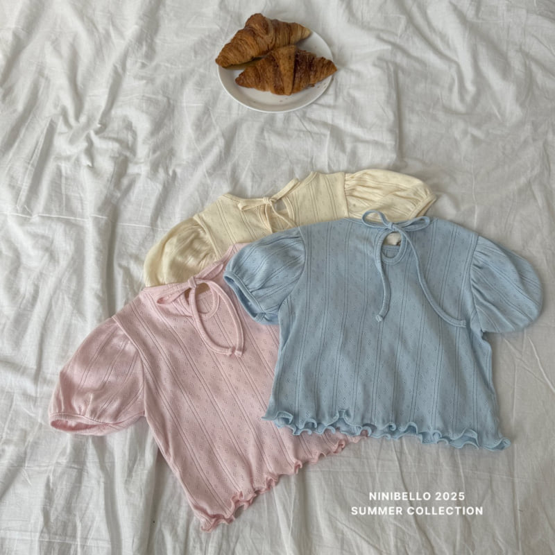 Ninibello - Korean Children Fashion - #Kfashion4kids - Back Ribbon Eyelet Tee - 7