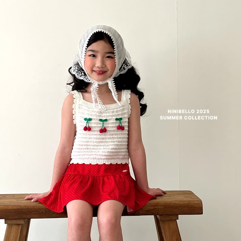 Ninibello - Korean Children Fashion - #Kfashion4kids - Cherry Pop Sleeveless Knit - 11