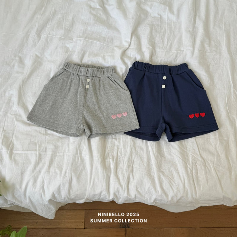 Ninibello - Korean Children Fashion - #childofig - Heart Button Pants (Plain) - 7